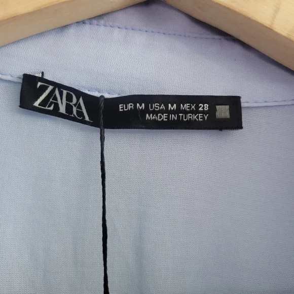 NWT ZARA Openwork Embroidered Eyelet Tiered Blouse/Tunic Size M - Picture 6 of 11